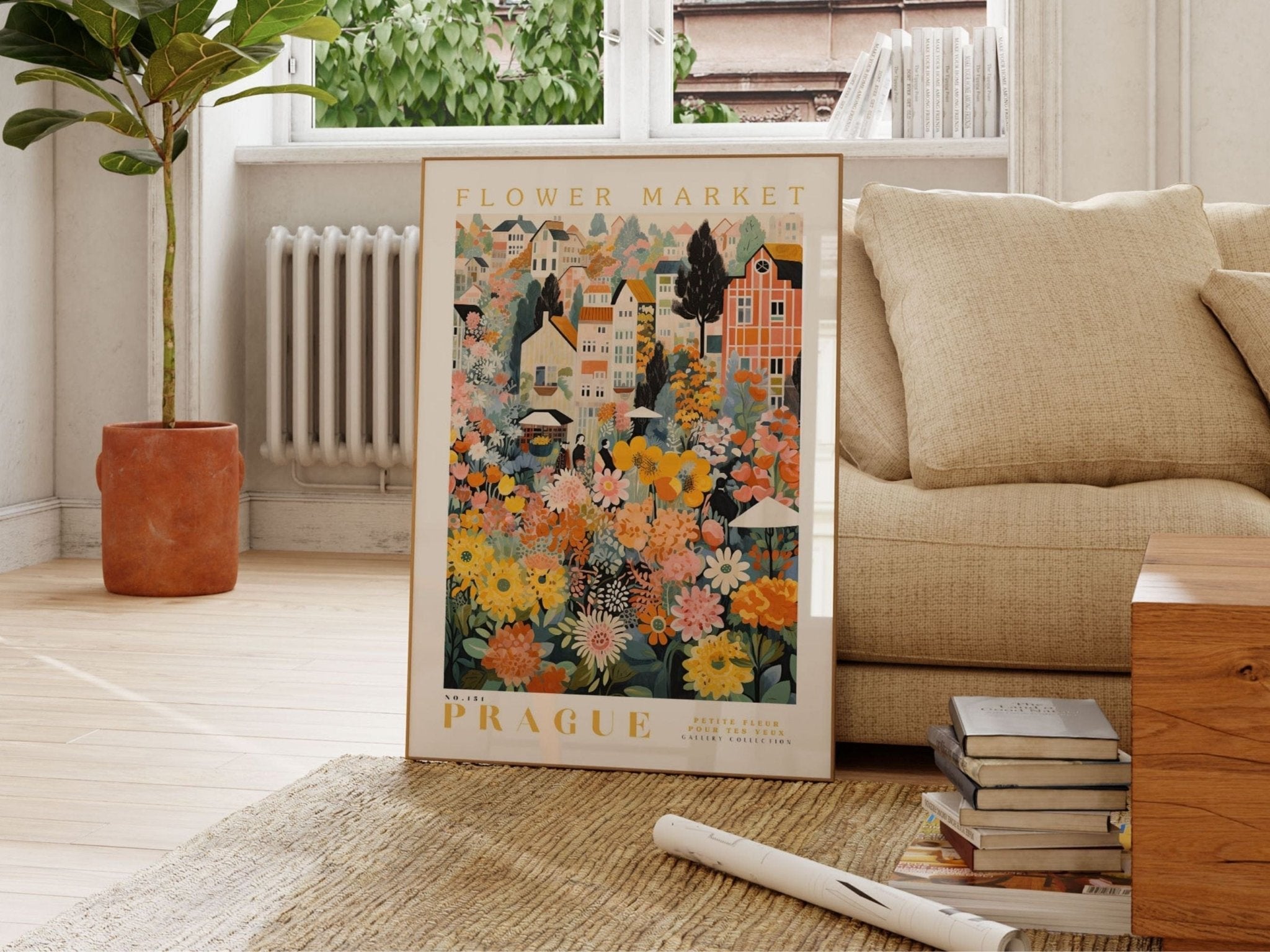 Prague Flower Market Poster - Posters - Enchanted Sights