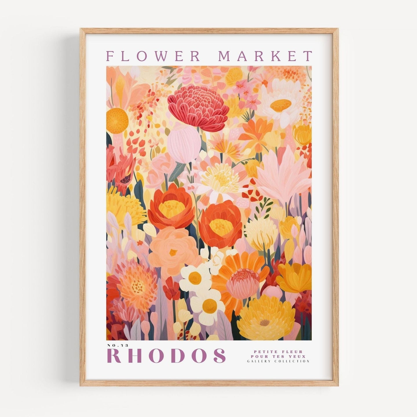 Rhodos Flower Market Poster - Enchanted SightsPostersEnchanted Sights