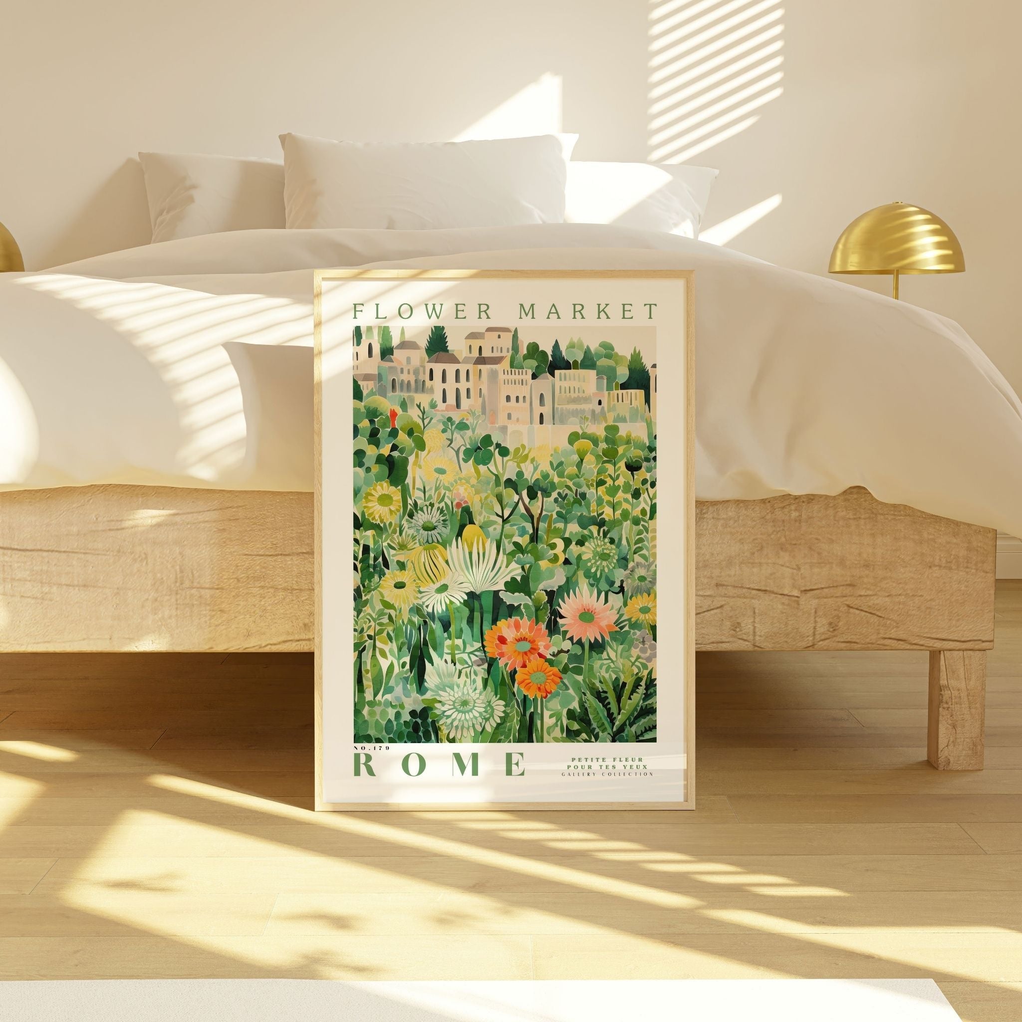 Rome Flower Market Poster - Posters - Enchanted Sights