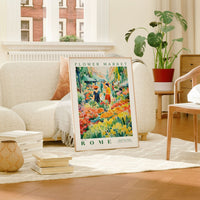 Rome Flower Market Poster - Posters - Enchanted Sights