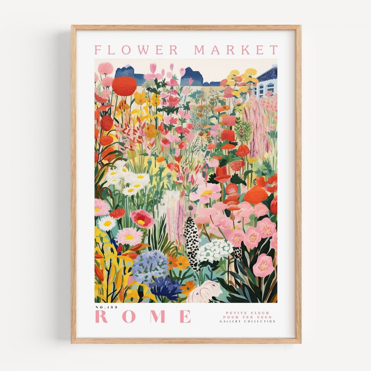 Rome Flower Market Poster - Posters - Enchanted Sights