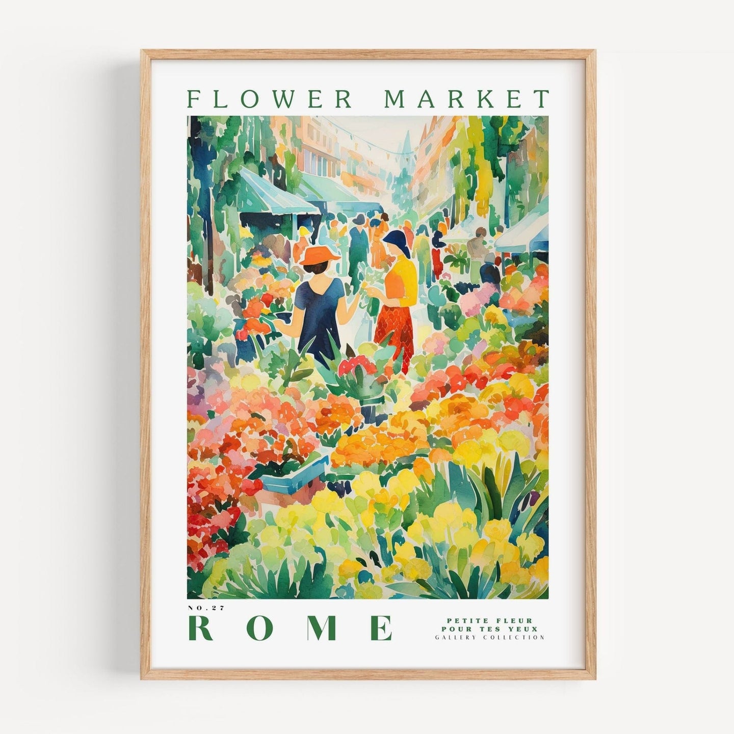 Rome Flower Market Poster - Posters - Enchanted Sights