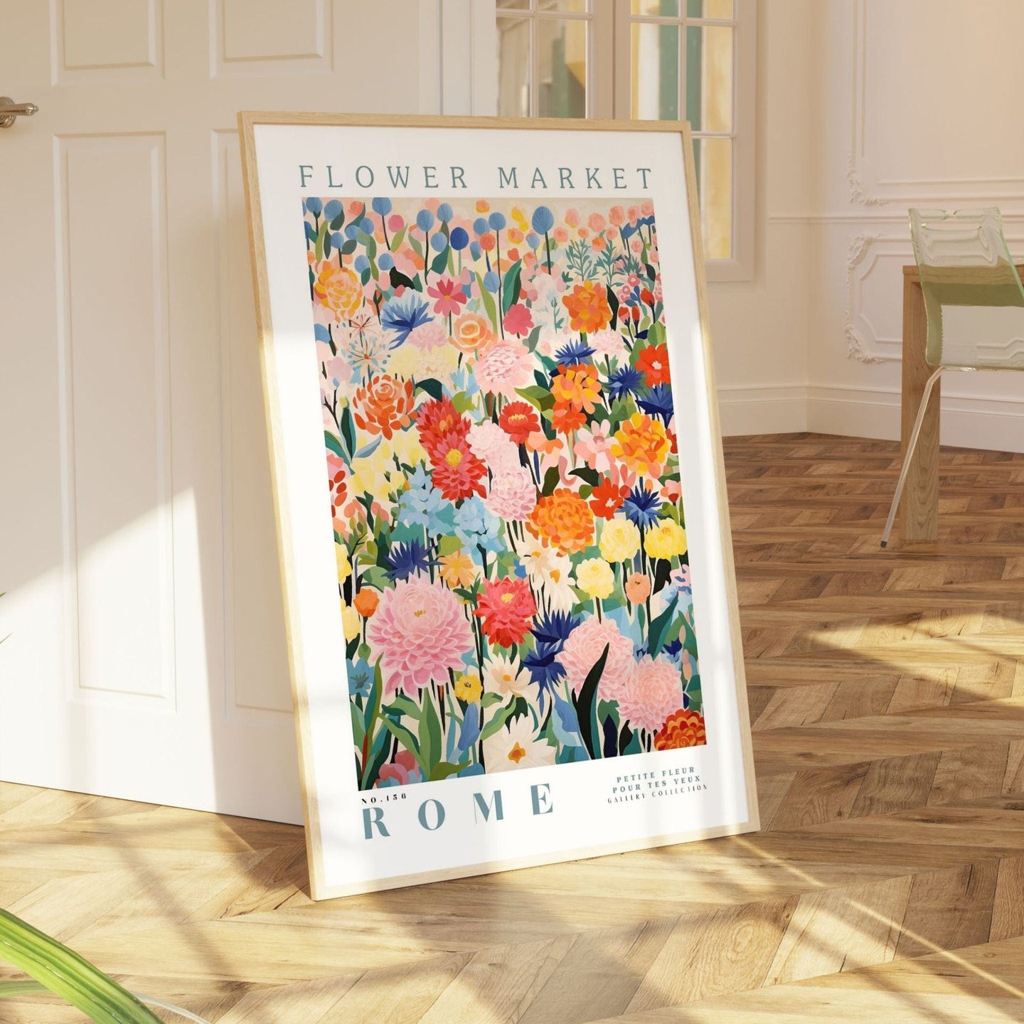 Rome Flower Market Poster - Enchanted SightsPostersEnchanted Sights