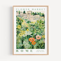 Rome Flower Market Poster - Posters - Enchanted Sights