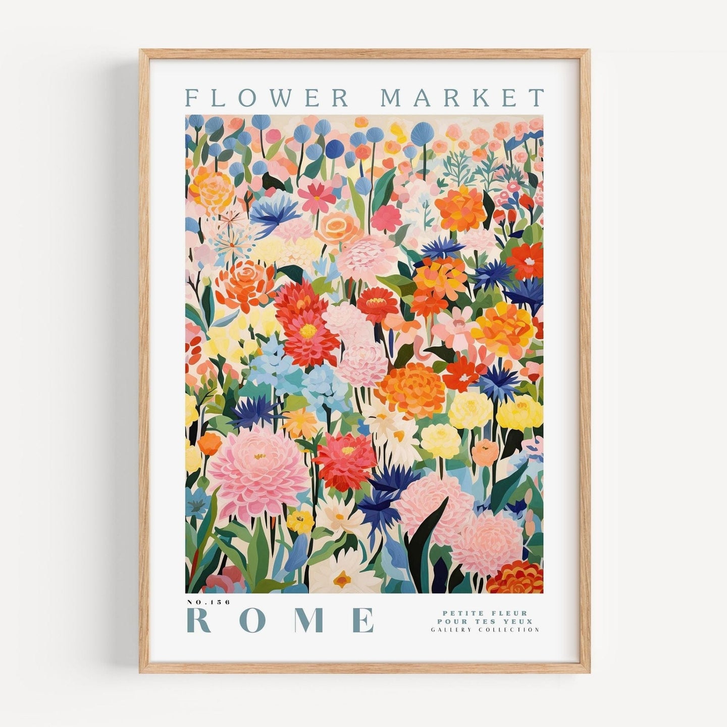 Rome Flower Market Poster - Enchanted SightsPostersEnchanted Sights