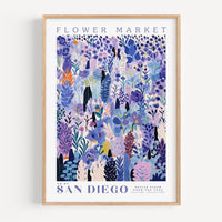 San Diego Flower Market Poster - Posters - Enchanted Sights