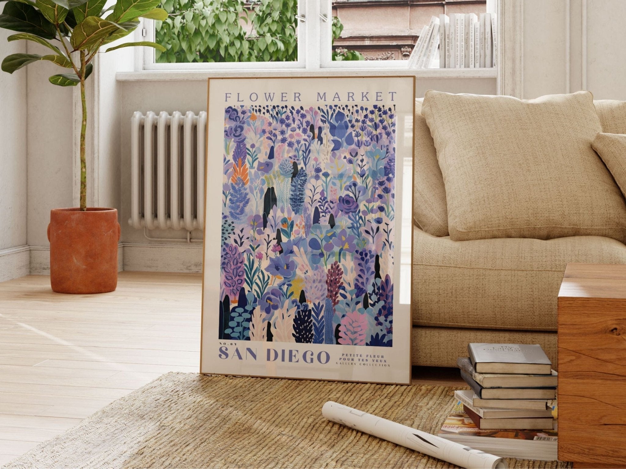 San Diego Flower Market Poster - Posters - Enchanted Sights