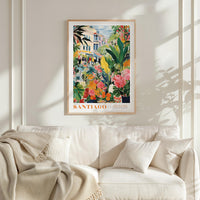 Santiago Flower Market Poster - Posters - Flower Poster