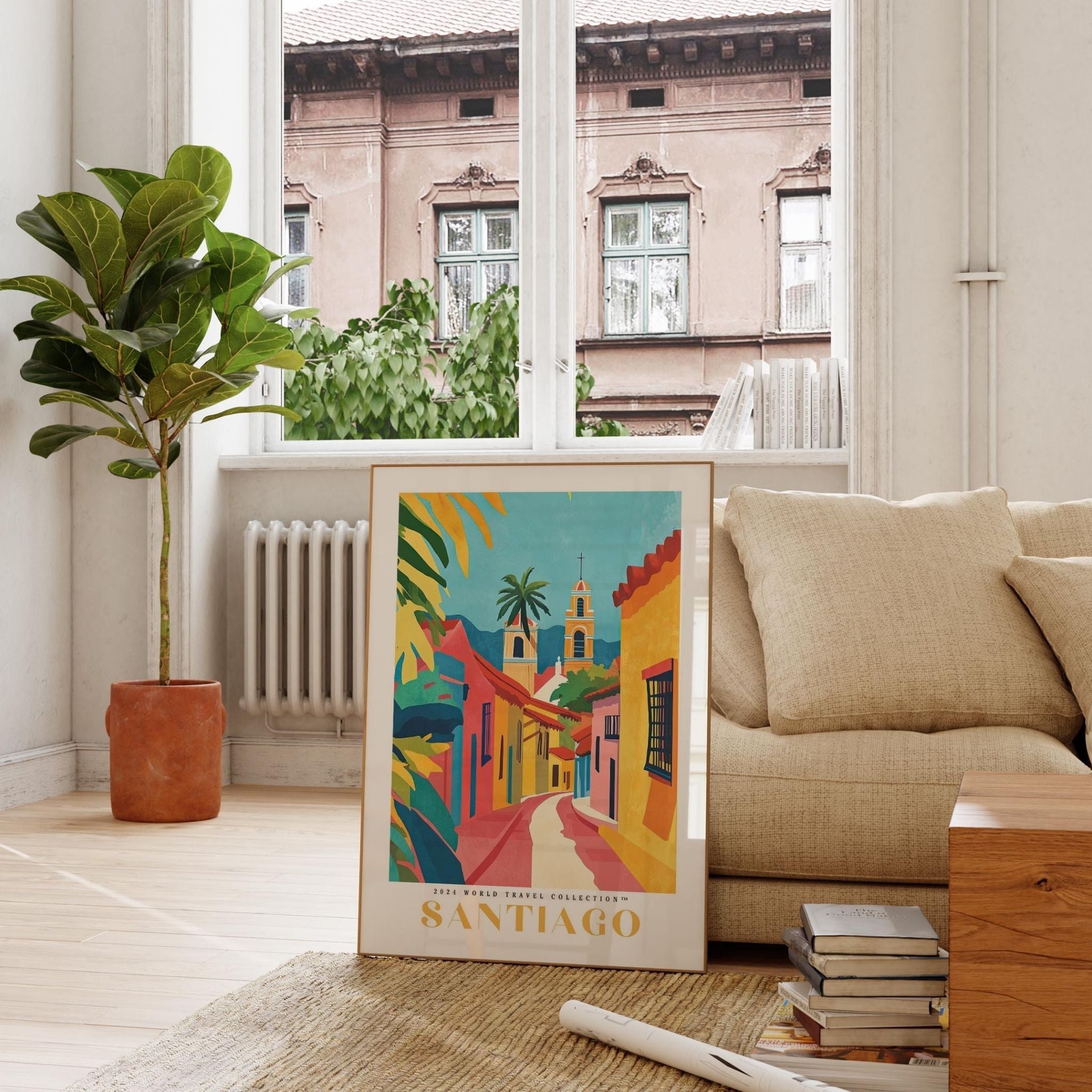 Santiago Travel Poster - Poster - Enchanted Sights