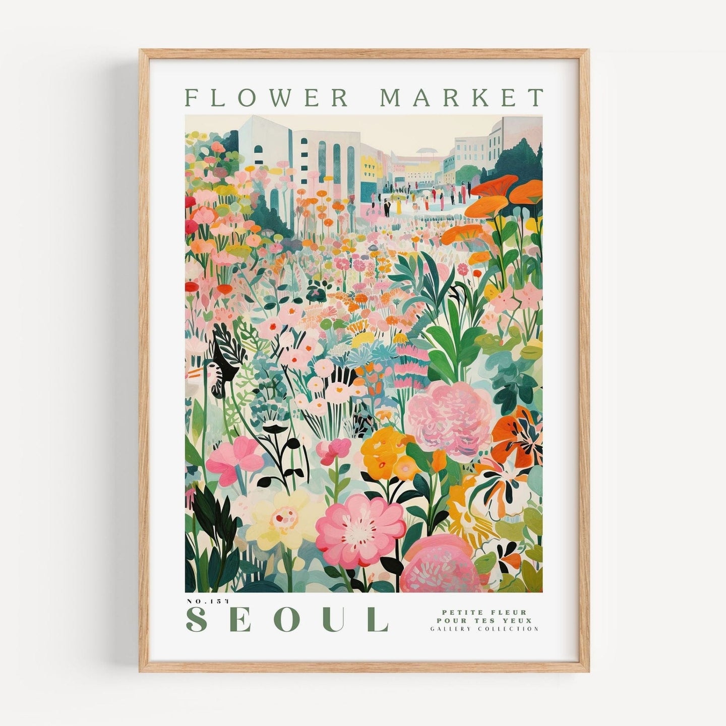 Seoul Flower Market Poster - Posters - Enchanted Sights