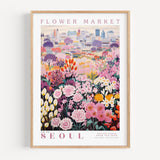 Seoul Flower Market Poster - Posters - Enchanted Sights