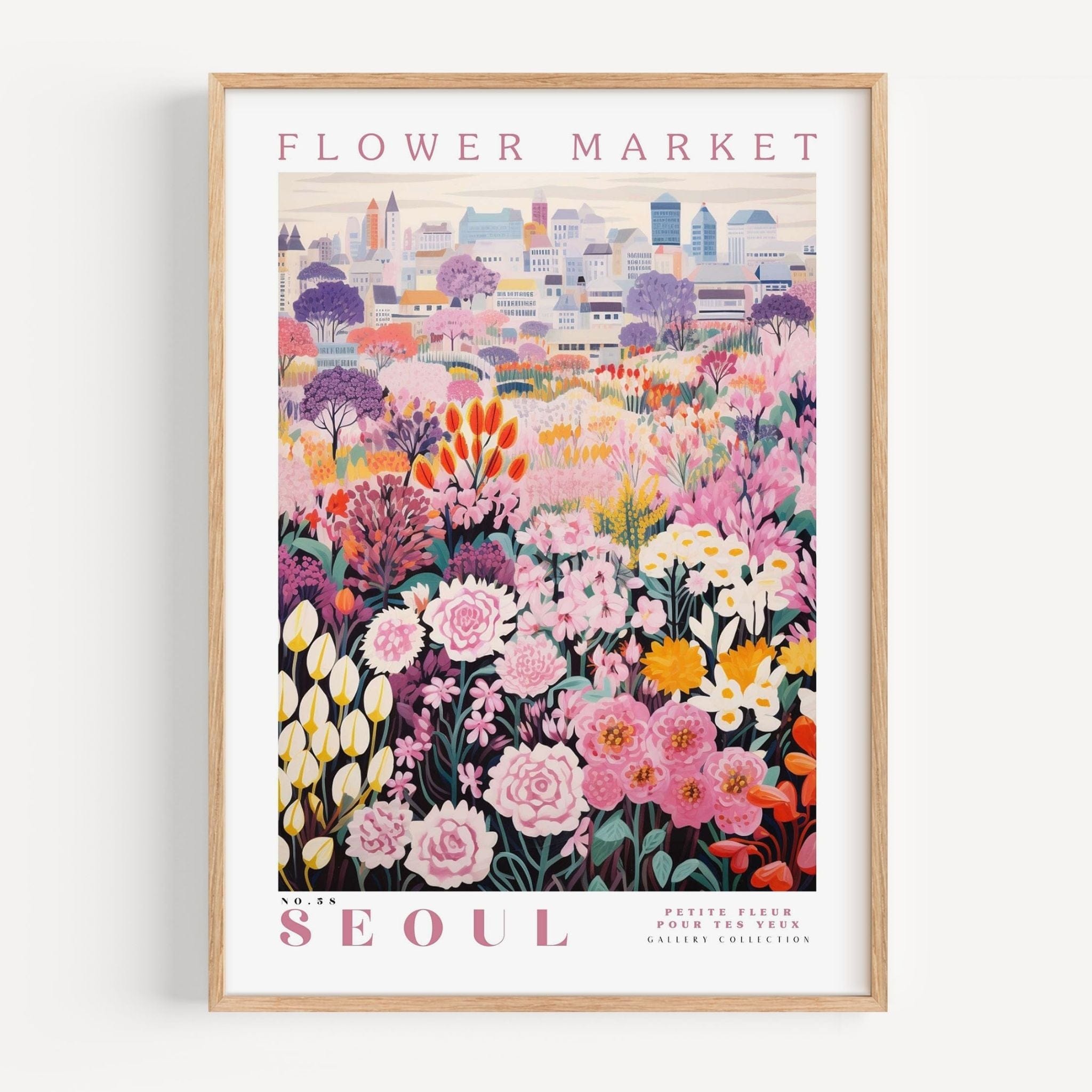 Seoul Flower Market Poster - Posters - Enchanted Sights