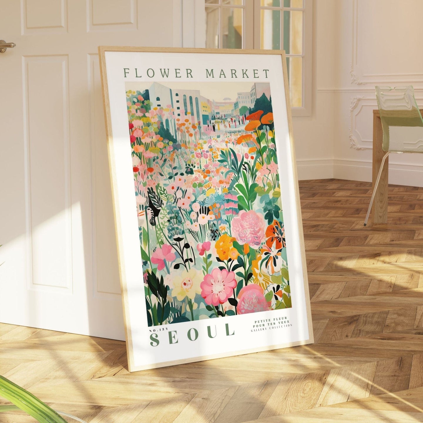 Seoul Flower Market Poster - Posters - Enchanted Sights