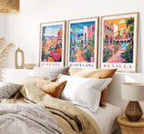 Set of 3 posters (50x70cm) - Barcelona, Firenze, Sevilla - Posters - Enchanted Sights