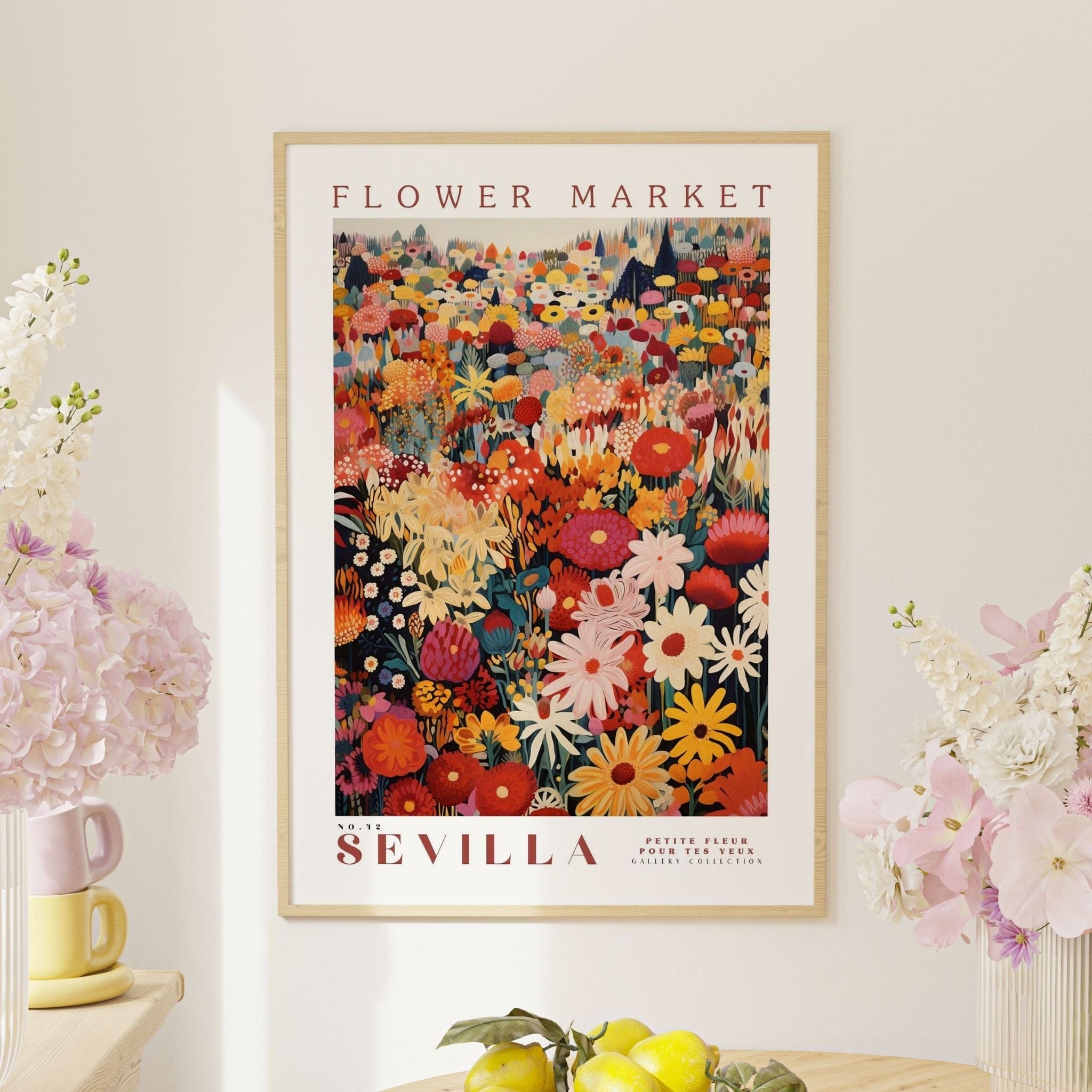 Sevilla Flower Market Poster - Posters - Enchanted Sights