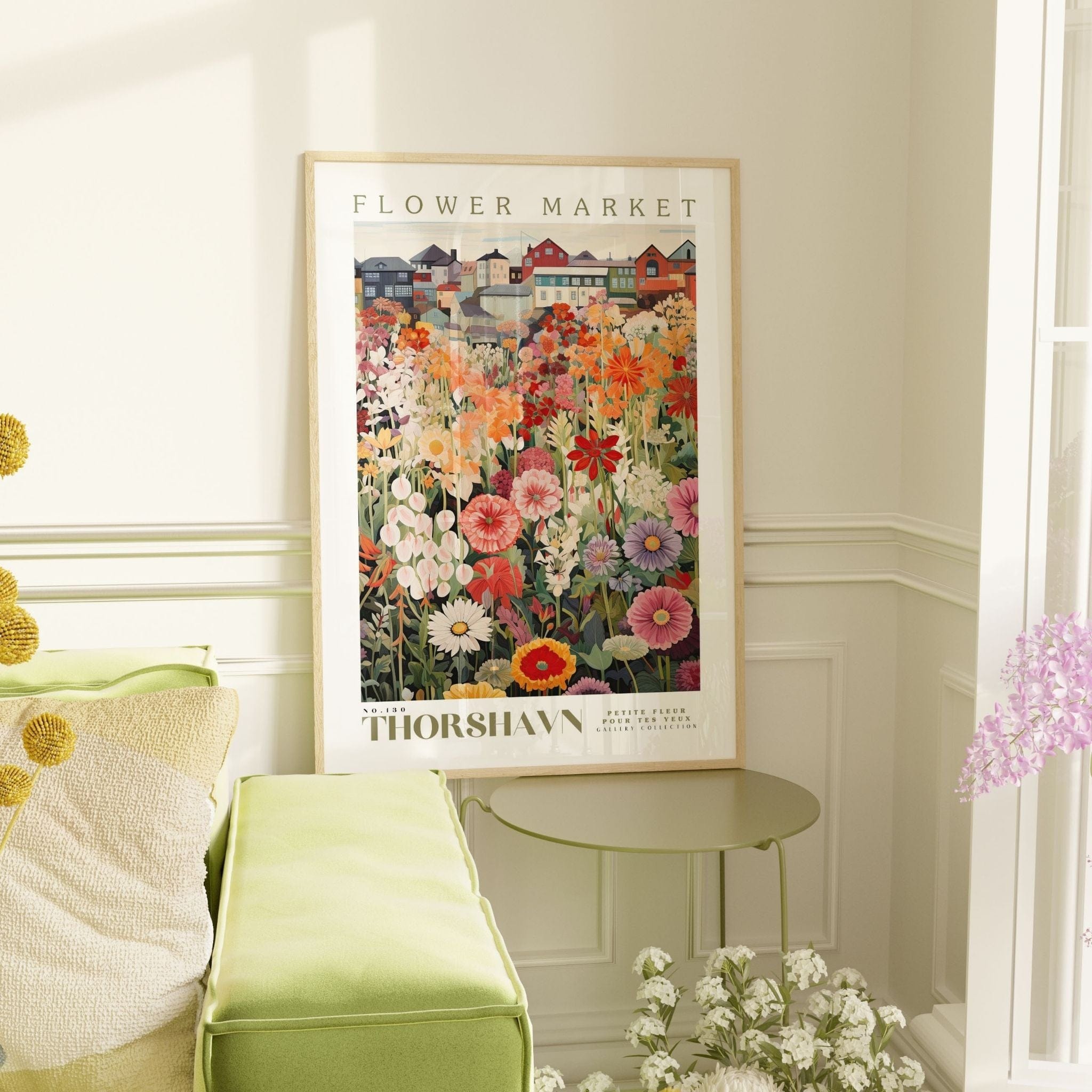 Thorshavn Flower Market Poster