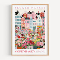 Copenhagen Flower Market Poster