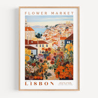 Lisbon Flower Market Poster