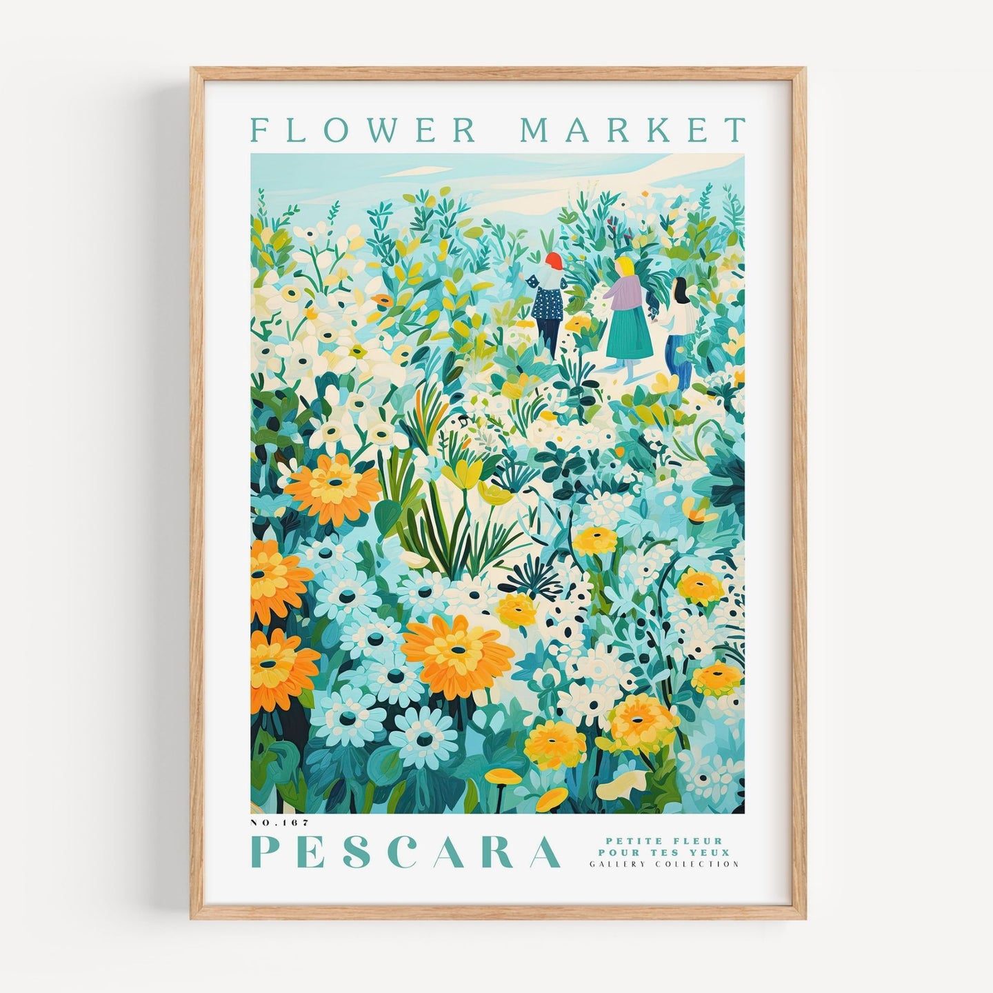 Pescara Flower Market Poster