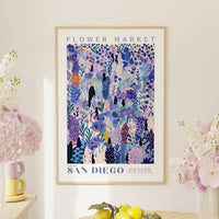 San Diego Flower Market Poster