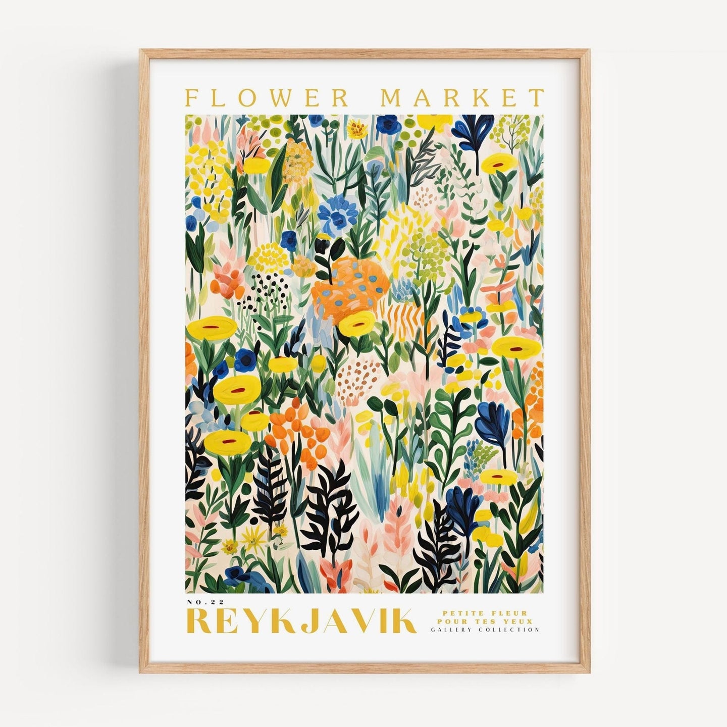 Reykjavik Flower Market Poster