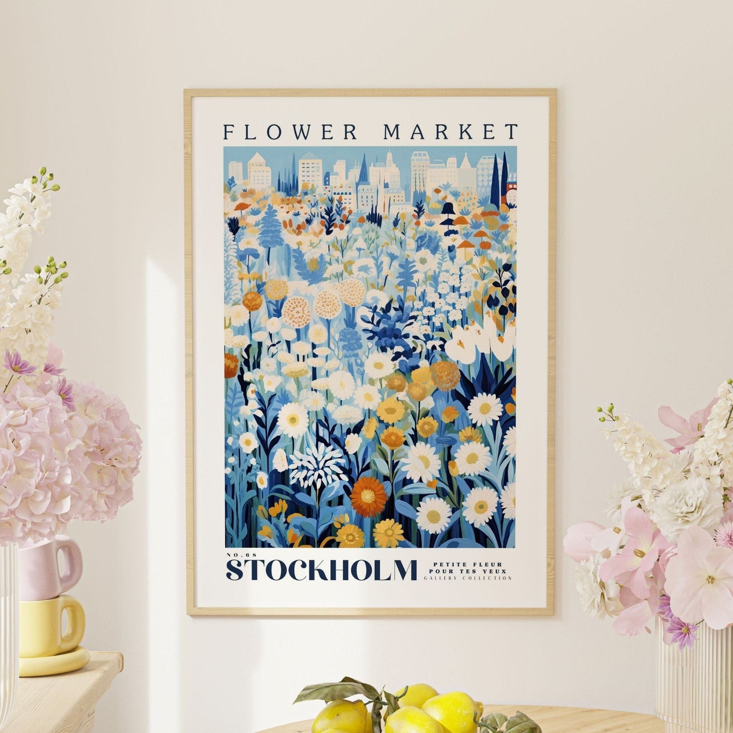 Stockholm Flower Market Poster