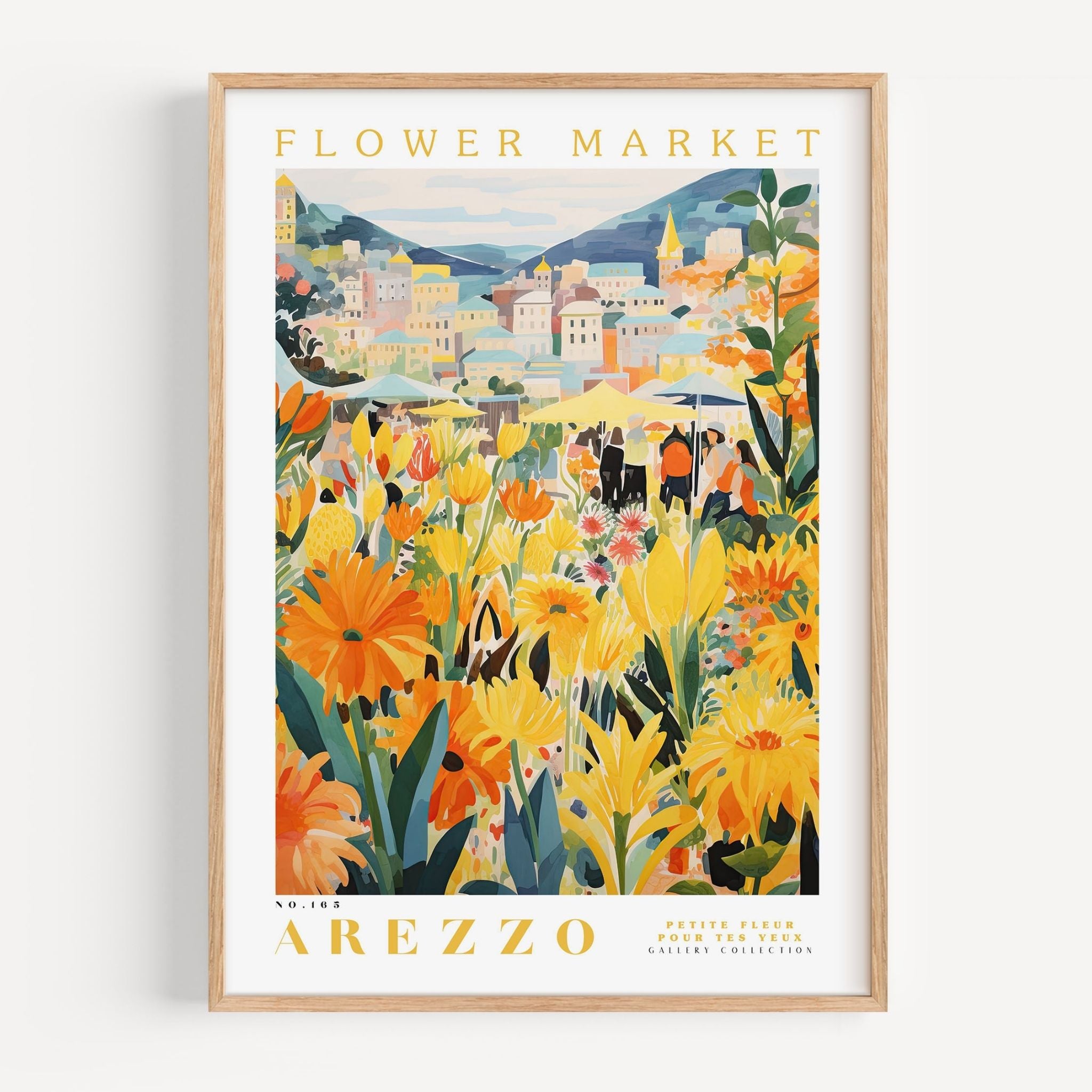 Arezzo Flower Market Poster