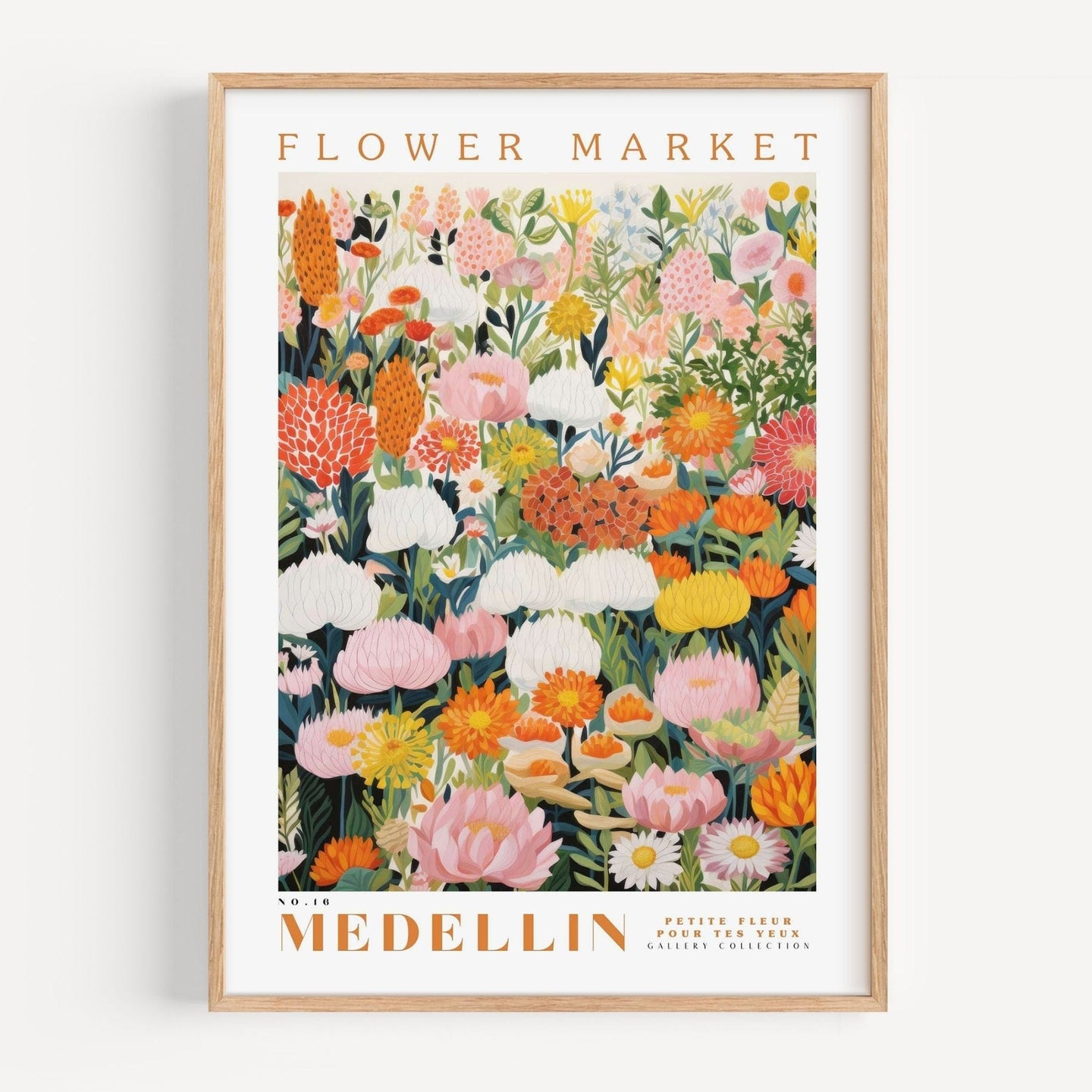 Medellin Flower Market Poster