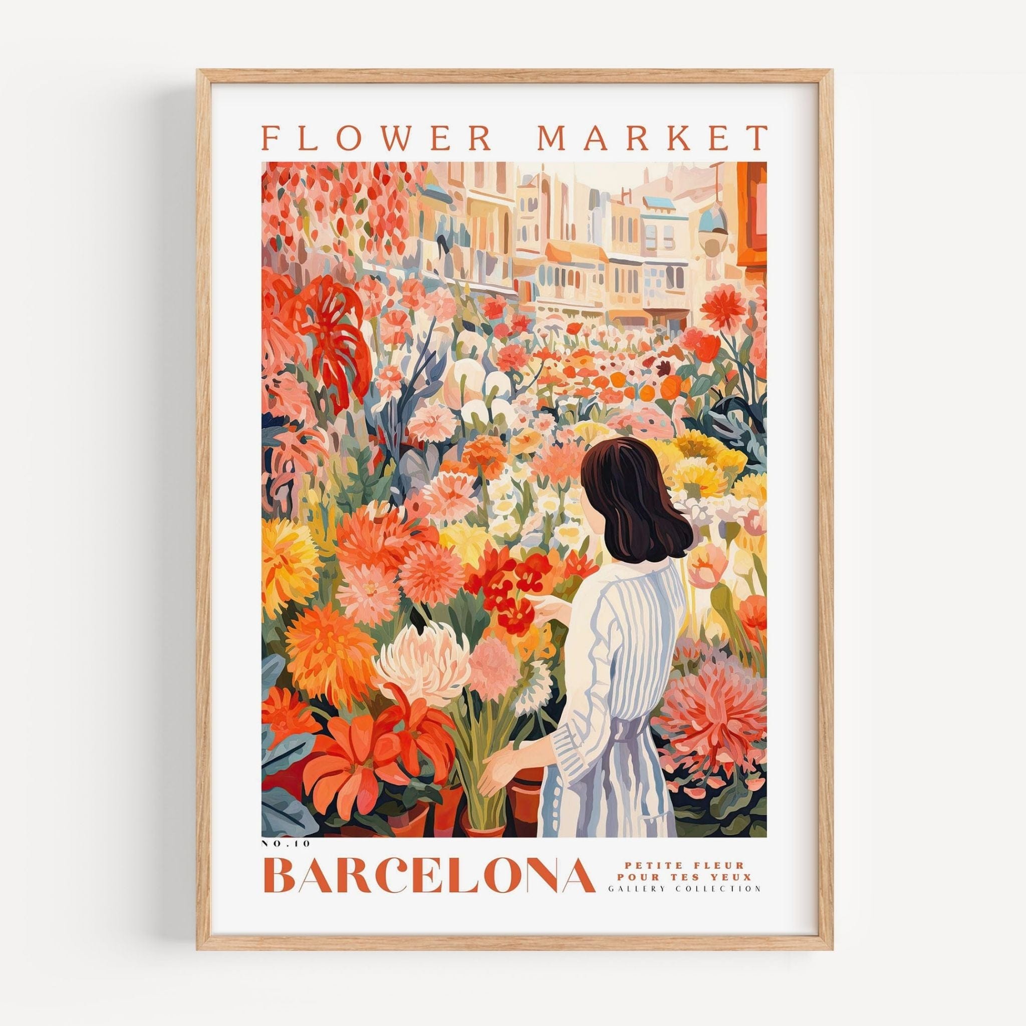 Barcelona Flower Market Poster