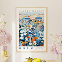 Oslo Flower Market Poster