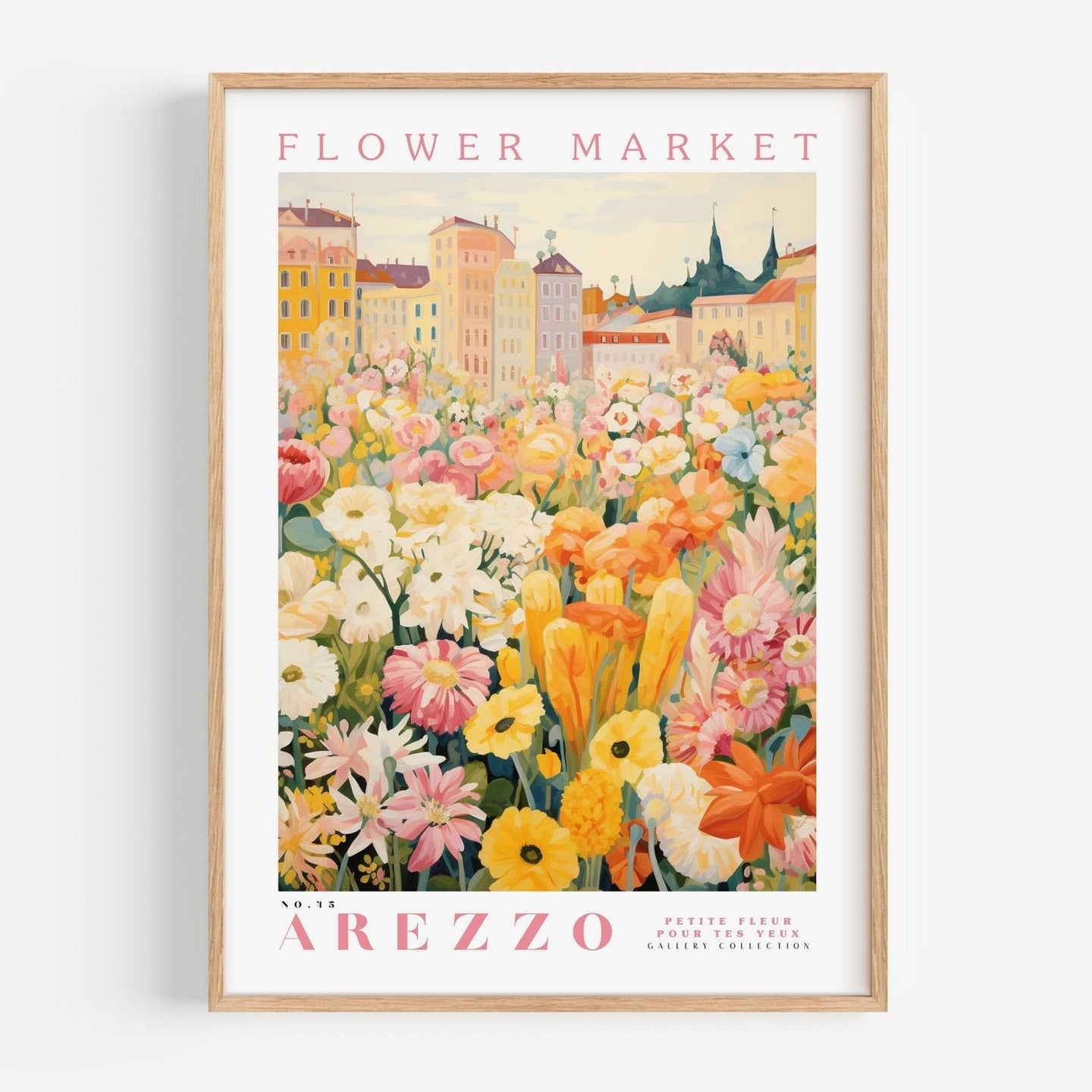 Arezzo Flower Market Poster