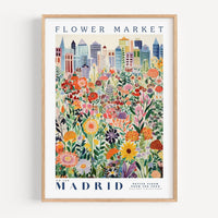 Madrid Flower Market Poster