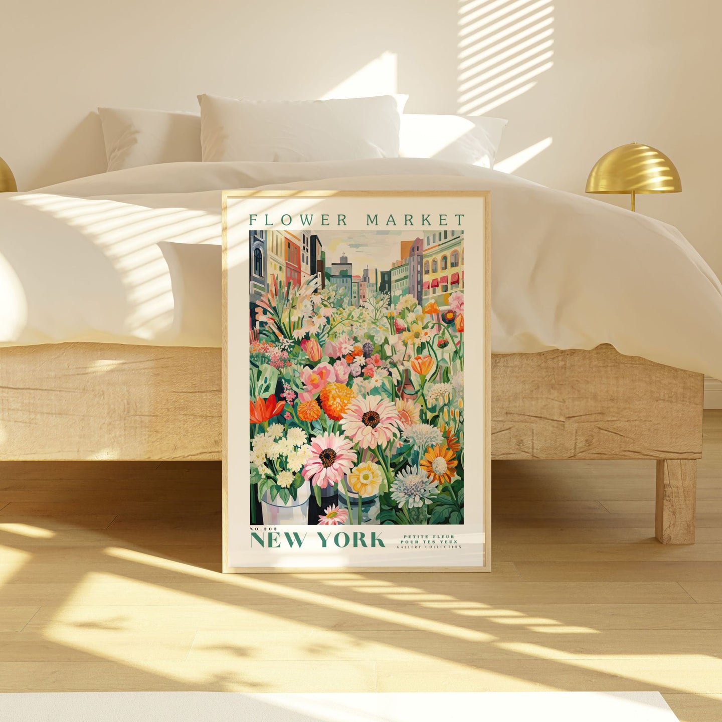 New York Flower Market Poster Green