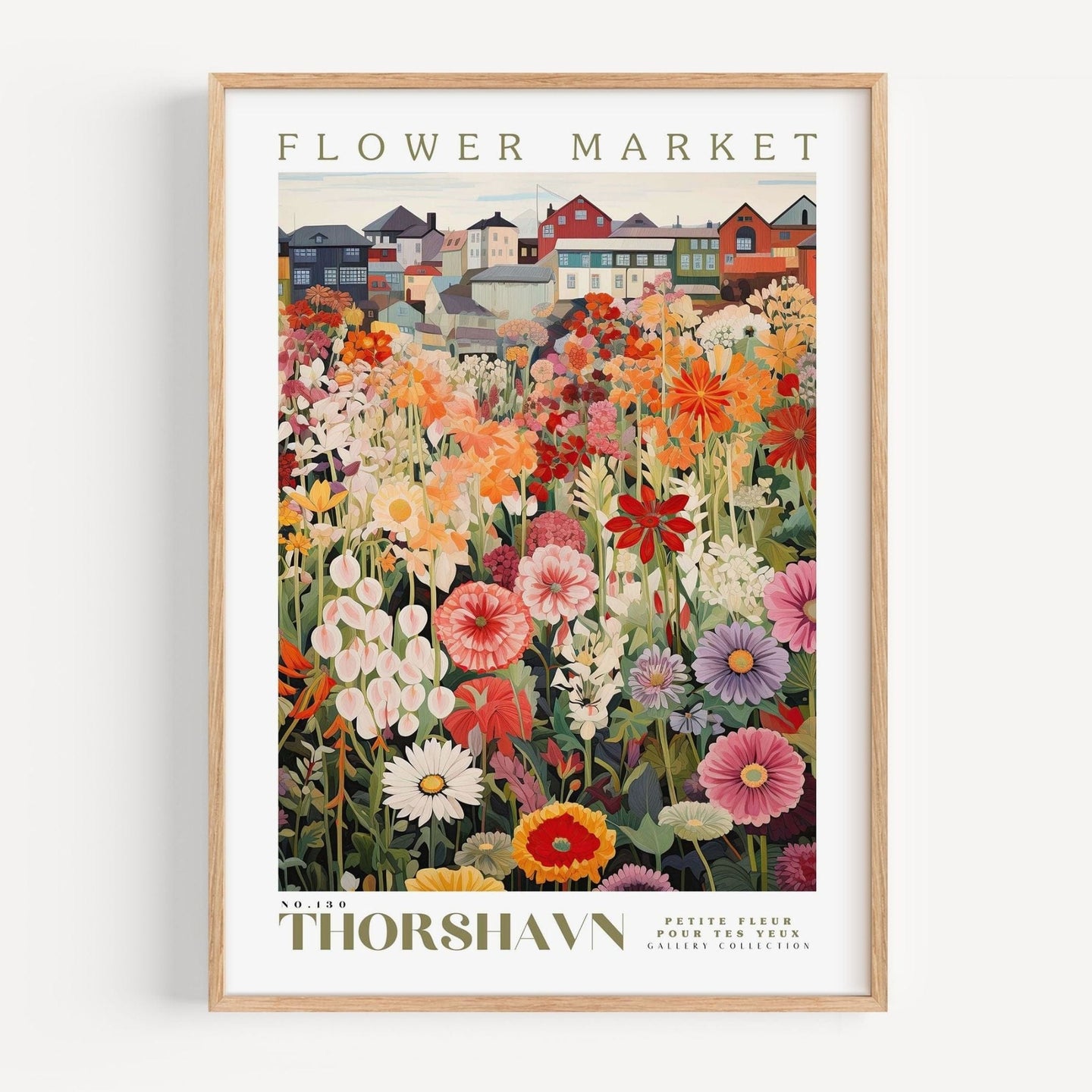 Thorshavn Flower Market Poster