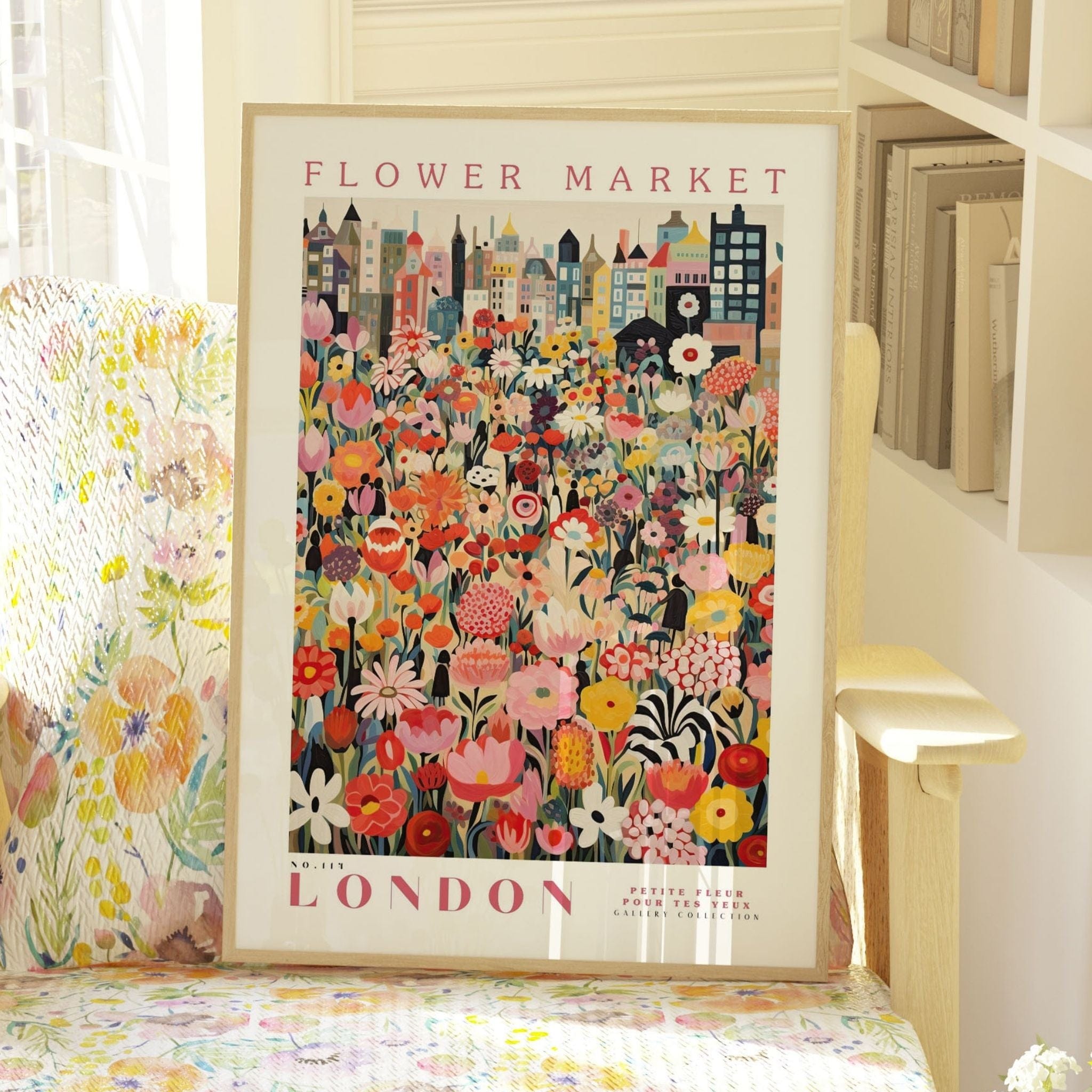 London Flower Market Poster