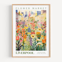 Liverpool Flower Market Poster