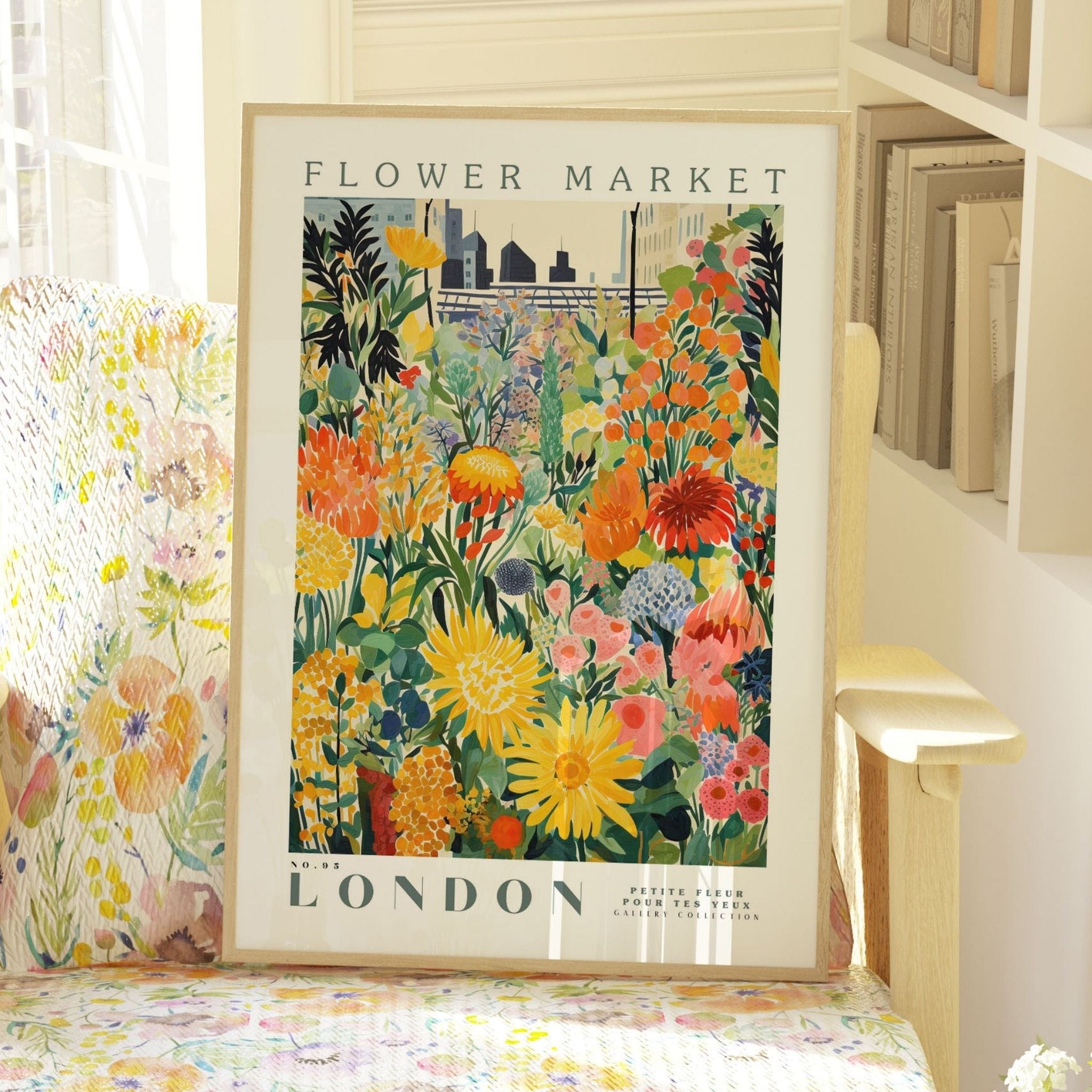 London Flower Market Poster