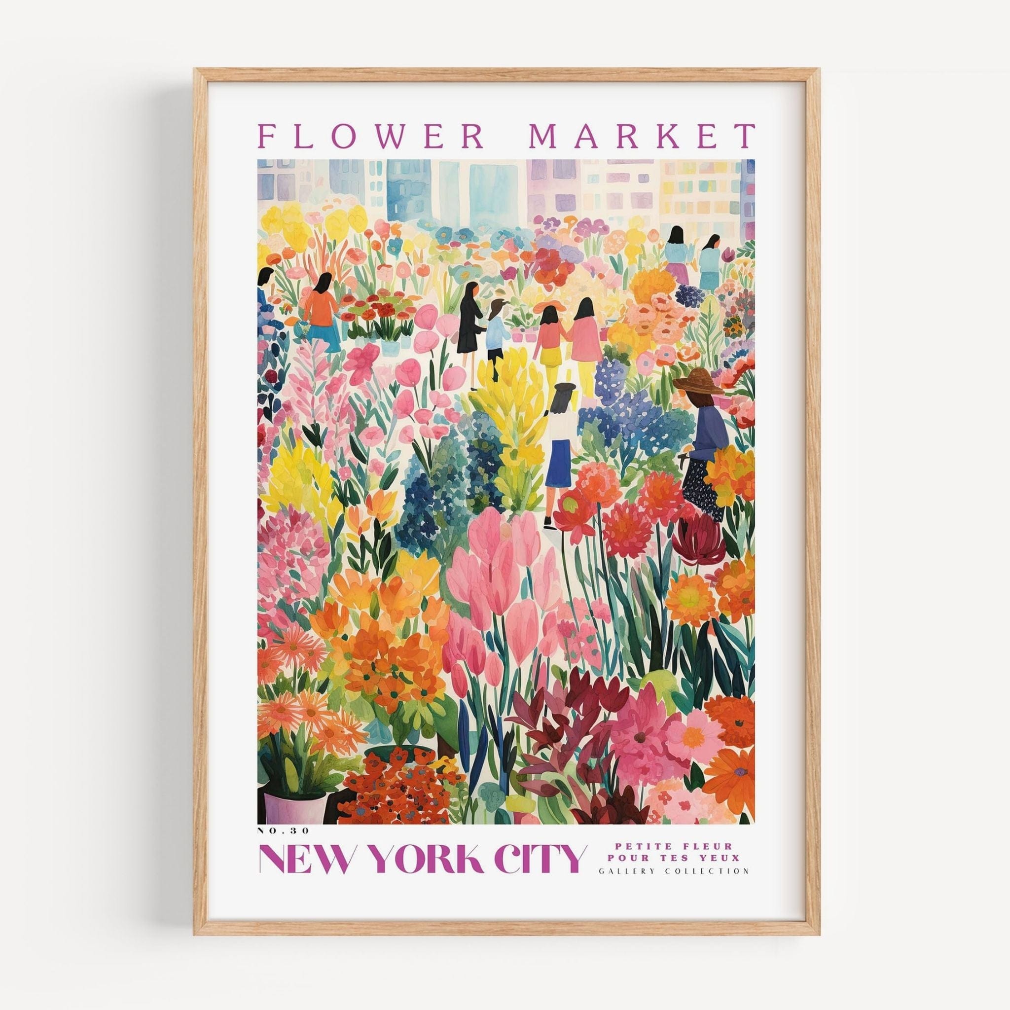 New York City Flower Market Poster