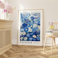 Venice Flower Market Poster