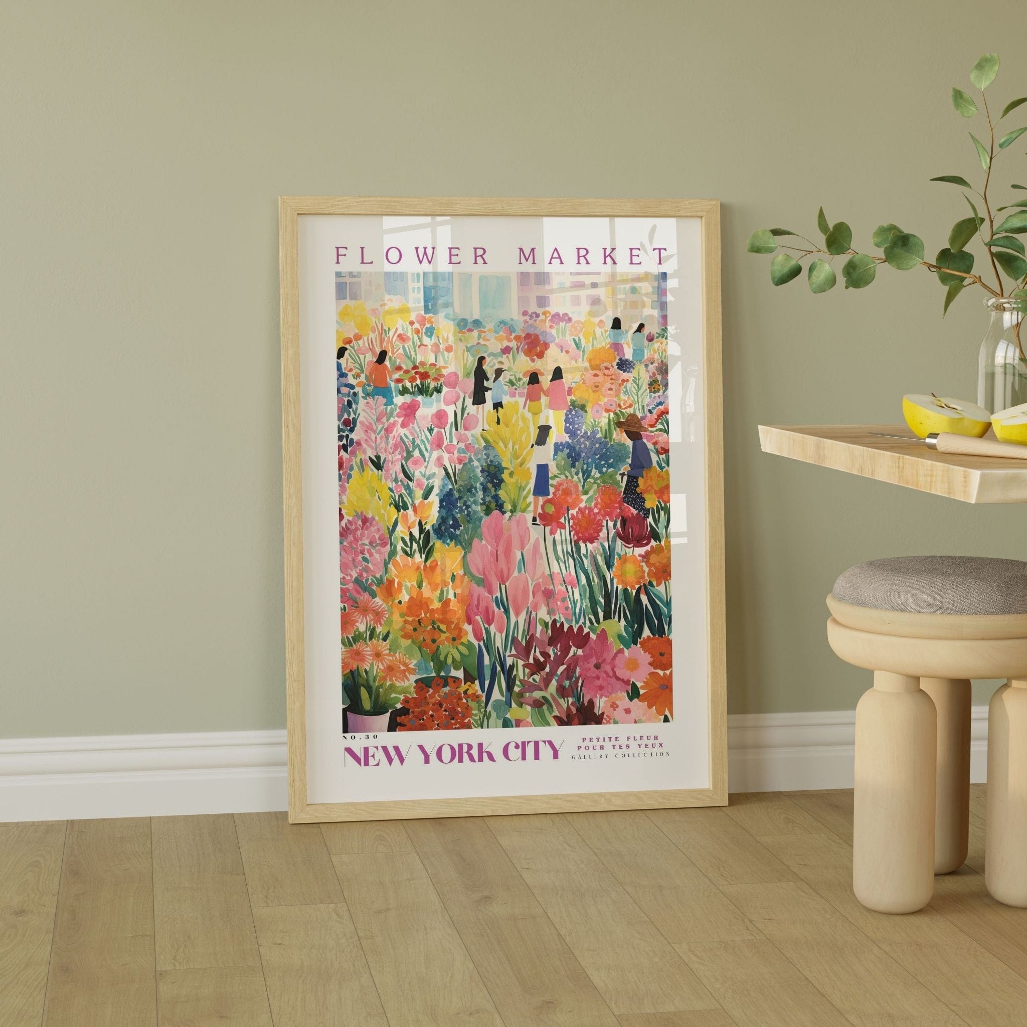 New York City Flower Market Poster