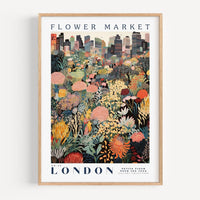 London Flower Market Poster