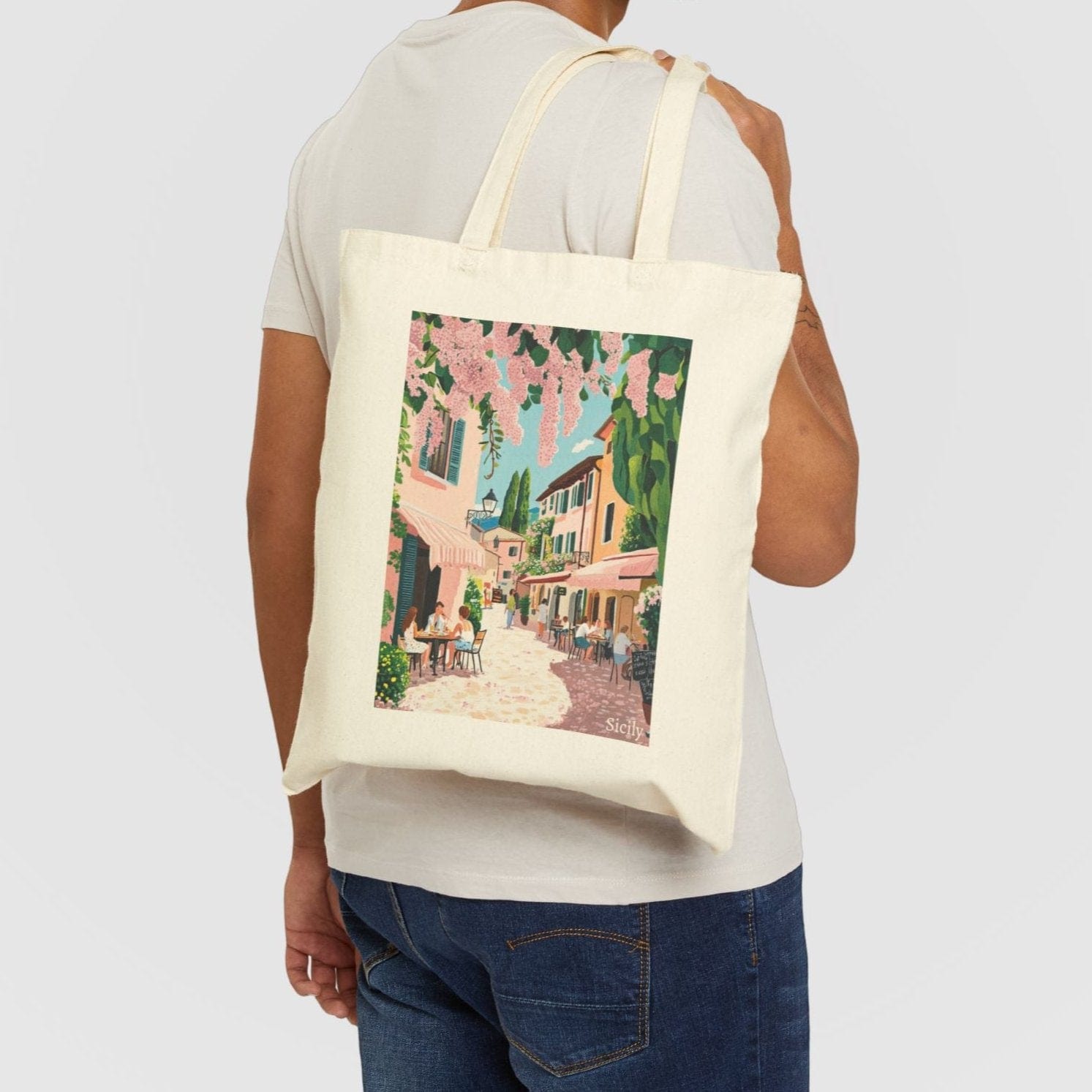 Sicily Travel Tote Bag - Bags - Enchanted Sights