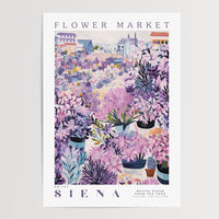 Siena Flower Market Poster - Posters - Enchanted Sights