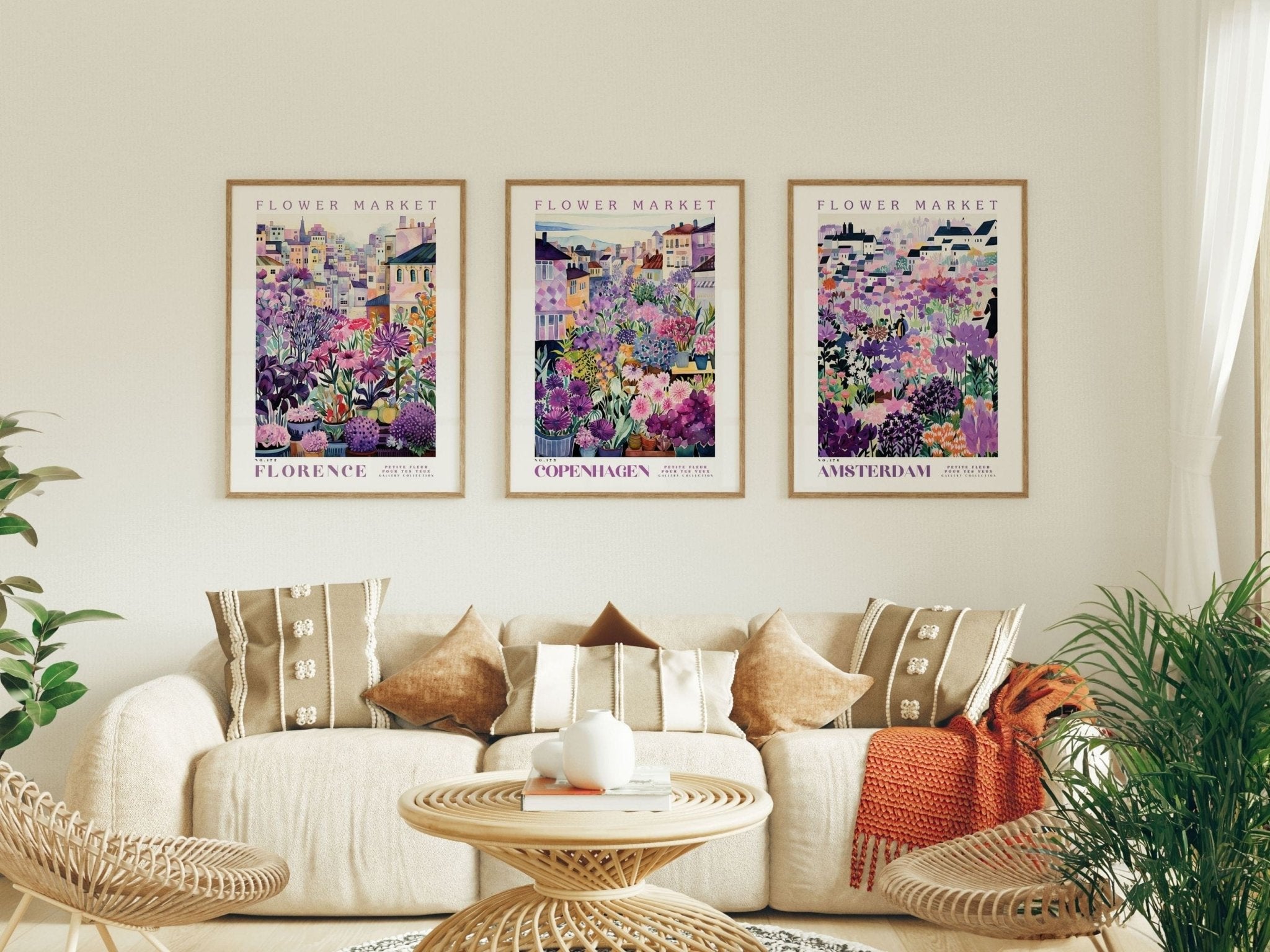 Siena Flower Market Poster - Posters - Enchanted Sights