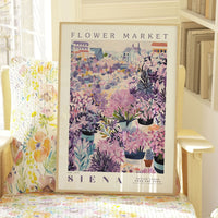 Siena Flower Market Poster - Enchanted SightsPostersEnchanted Sights