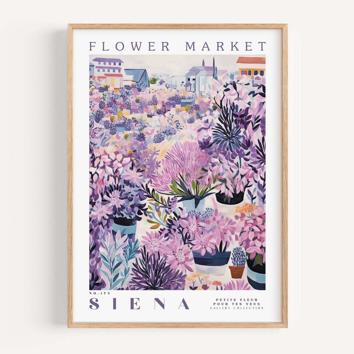 Siena Flower Market Poster - Enchanted SightsPostersEnchanted Sights