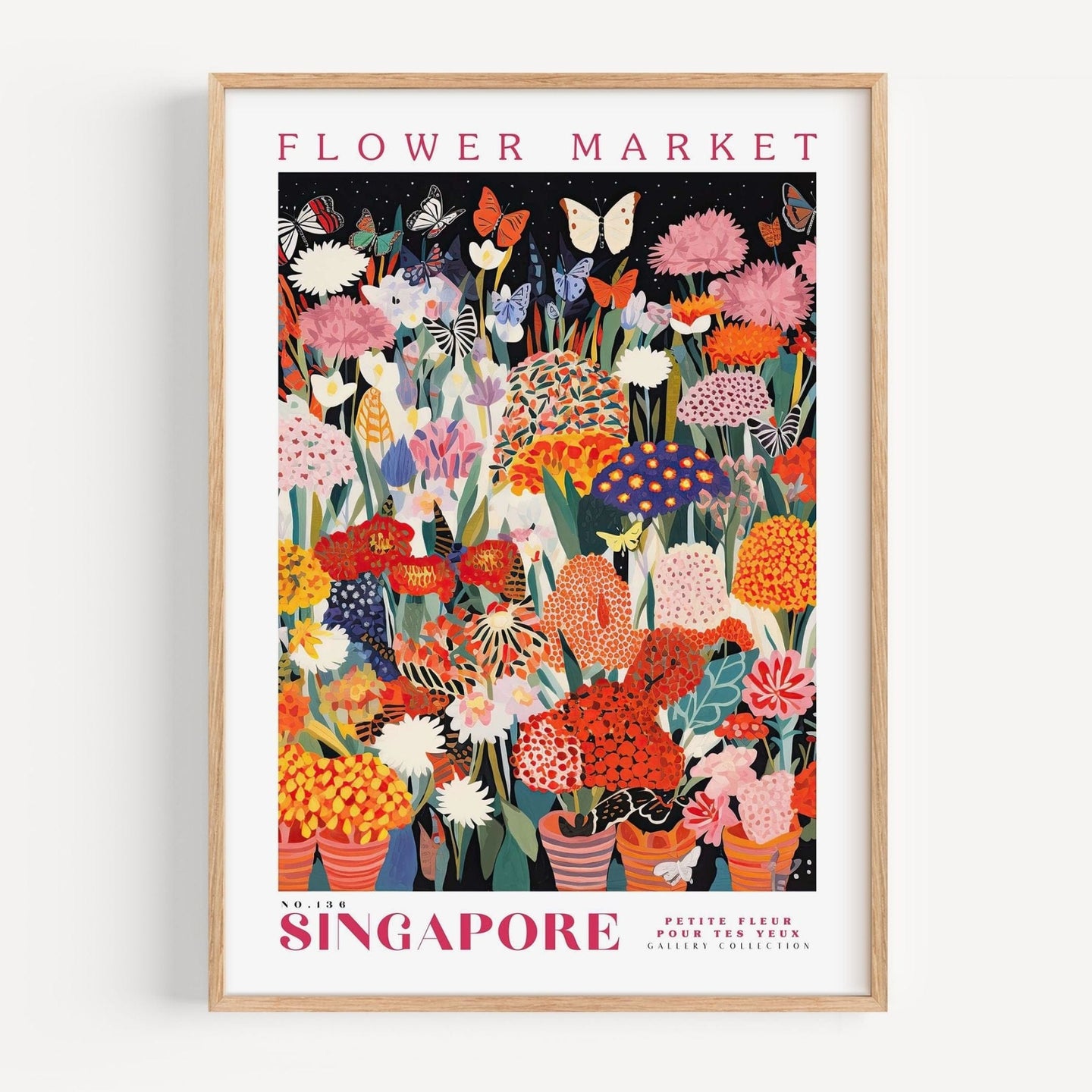 Singapore Flower Market Poster - Enchanted SightsPostersEnchanted Sights