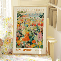 Singapore Flower Market Poster - Posters - Enchanted Sights