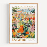 Singapore Flower Market Poster - Posters - Enchanted Sights