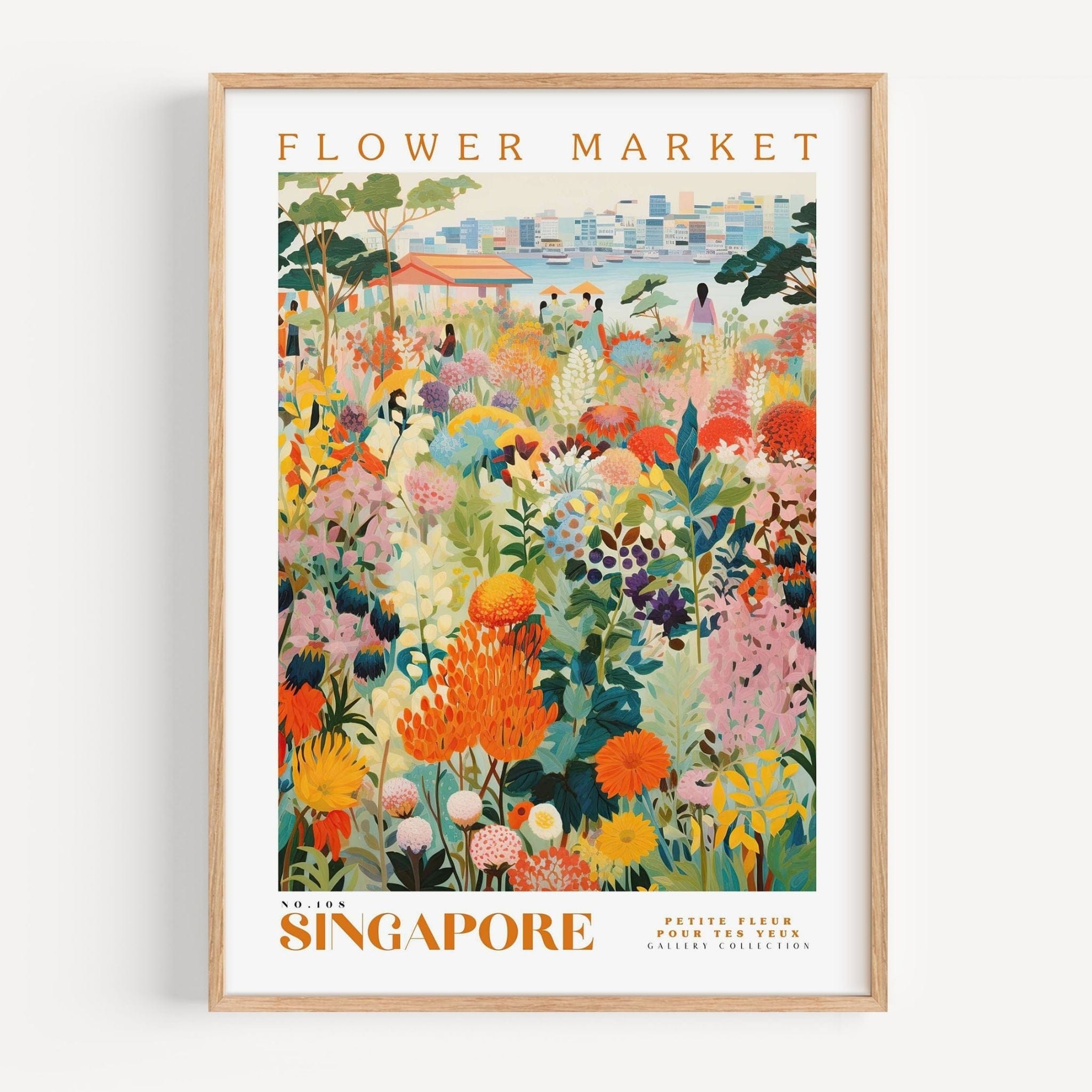 Singapore Flower Market Poster - Posters - Enchanted Sights